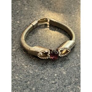 Goldtone Bracelet Designer Signed‎ Brookcraft Unique see description